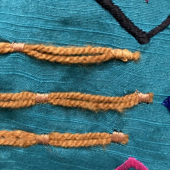 Vintage Maggie Barnes Artsy Boho Jacket Emboridered Crochet Flowers SZ 20WP - Picture 9 of 9